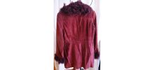 Manteau prune 38/40 en peau