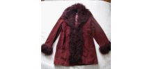 Manteau prune 38/40 en peau