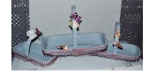 lot de 3 corbeilles en bambou style shabby