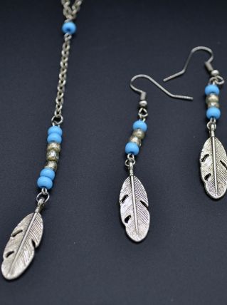 PARURE PERLES ET PLUME