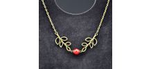 COLLIER BRANCHES ET PERLE NACREE