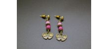 BOUCLES D'OREILLES PERLES MAGIQUES ET NŒUD PAPILLON