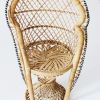 Chaise Emmanuelle en osier miniature vintage 