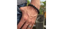 Bracelet Pierre De Lave Naturelle 