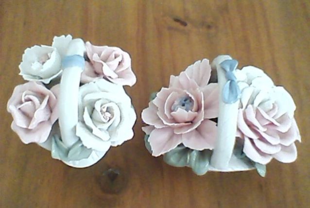 Lot de deux paniers déco.