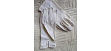 Jolis gants blancs ajourés 7 71/2