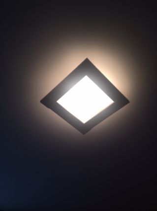 plafonnier en acier gris et verre 
