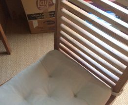Lot de 4 chaises en bois exotique