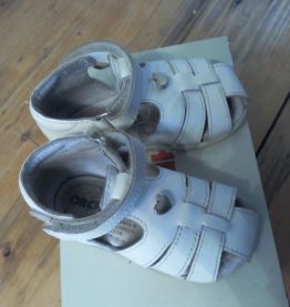 Sandales premiers pas - cuir blanc Orchestra - taille 19