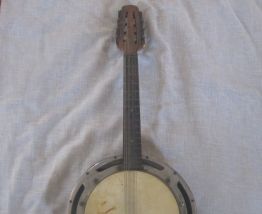 Mandoline ancienne  l'oiseau sur la branche 