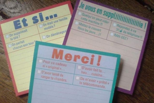 Post it organisation quotidien avec fun