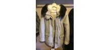 Parka beige Pull &amp;amp; Bear en fausse fourrure