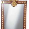 Miroir en placage de bois rose