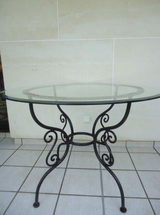 Table et chaises fer forgé