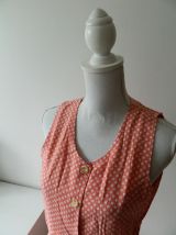Combishort à pois vintage 60's