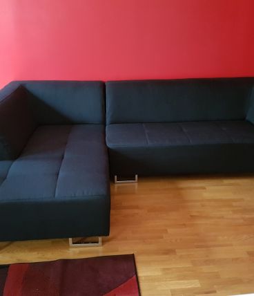 Canapé angle tissu