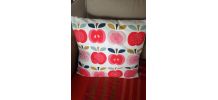 Coussin pommes vintage 