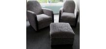 Magnifiques Fauteuils et pouf d'époque Art Déco
