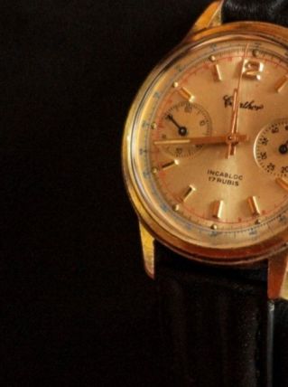 Chronographe Comthor Plaqué Or Des Années 50