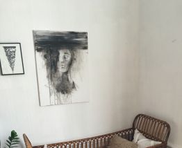 lit enfant en rotin vintage