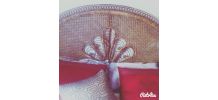 Tête de Lit "Paon" Vintage en rotin