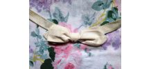 Noeud papillon coton blanc vintage