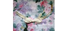 Noeud papillon coton blanc vintage
