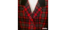 Blazer en Tartan ceintré Vintage