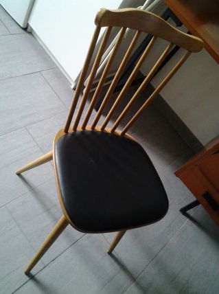 chaise vintage pieds compas