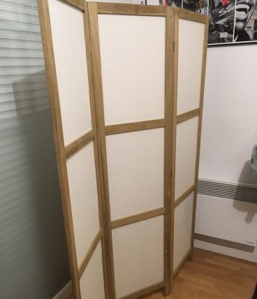 Très beau paravent en bois et tissu à 20€ (Best seller Maisons du Monde -70%)