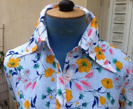 chemise années 70, vintage neuf