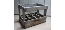 casier à bouteilles vintage en bois