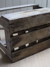 casier à bouteilles vintage en bois