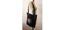 Tote bag noir Upcyclé