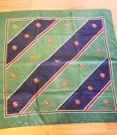 Foulard carré italien vert et bleu