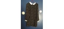 Robe satinée col Claudine 