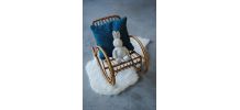 Rocking chair enfant vintage en rotin