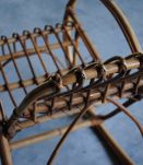 Rocking chair enfant vintage en rotin