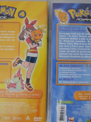 2 DVD Pokémon Advance 3 et 4