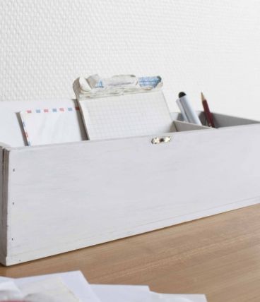 boîte en bois pour bureau