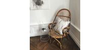 Fauteuil rotin vintage