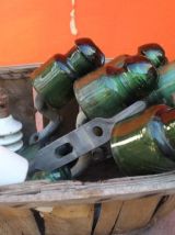 Anciens isolateurs électrique en verre