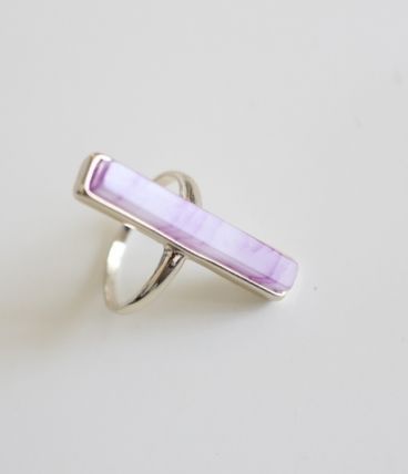 Bague pierre violette