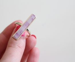Bague pierre violette
