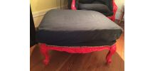 fauteuil et repose pieds
