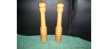 2 MOULINS A POIVRES GEANTS 40 cm de haut 