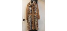 Manteau cuir et fourrure 