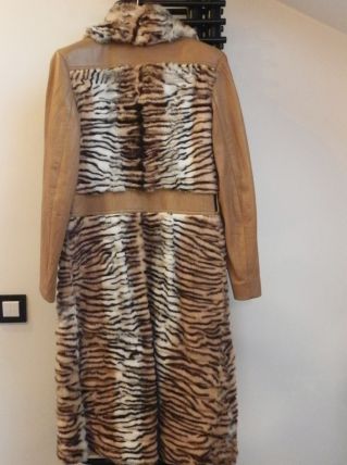Manteau cuir et fourrure 