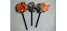 Marionnettes de theatre en bois vintage