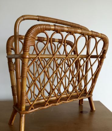 Porte Revues vintage en osier